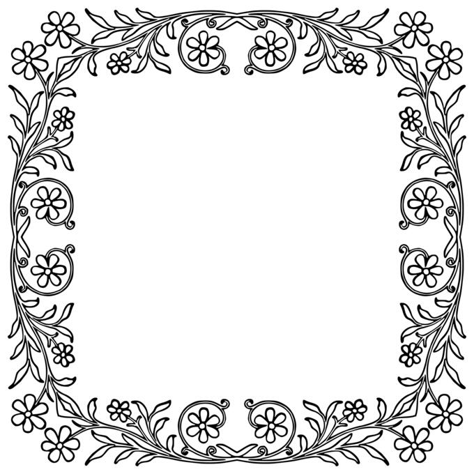 Vintage floral frame image