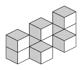 Isometric cubes wall