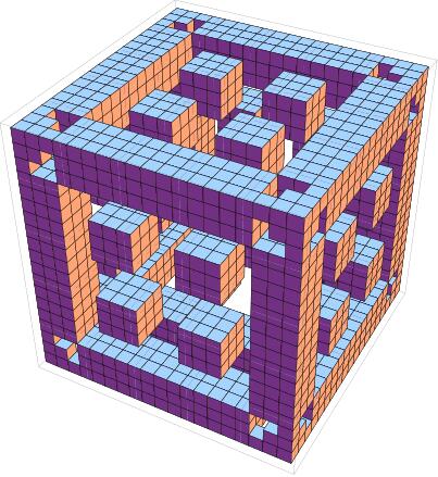 Orange and violet cubes