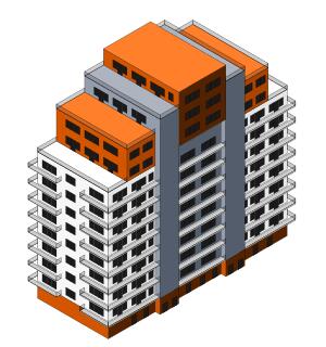 Isometric building vector image
