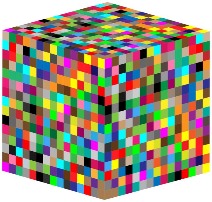 3D Multicolored cube