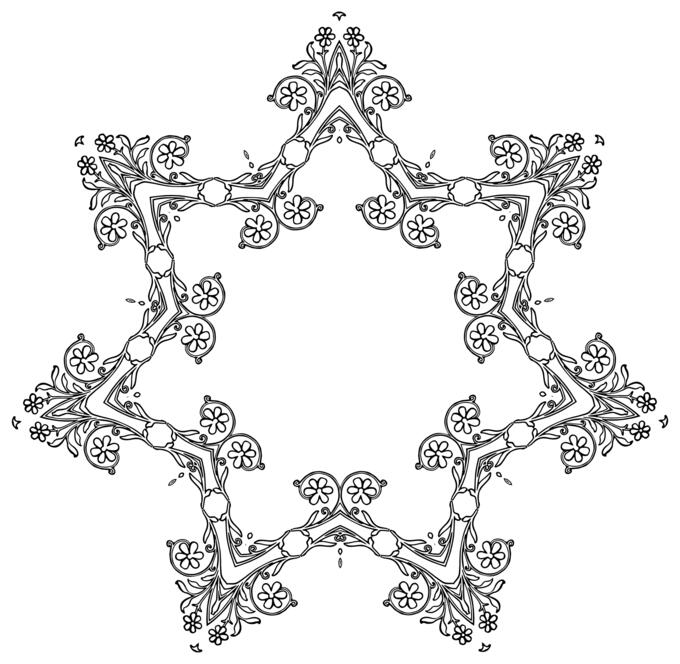 Flowery vintage frame vector image
