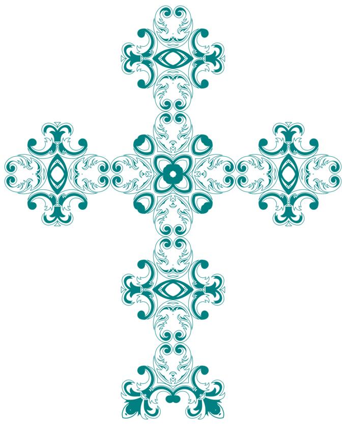 Vintage floral cross