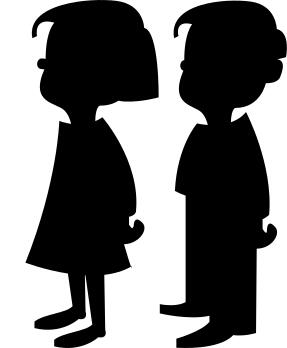 Silhouette children