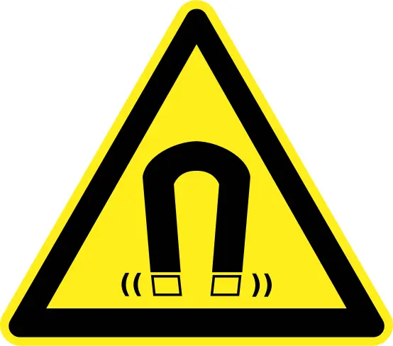 Magnets warning symbol