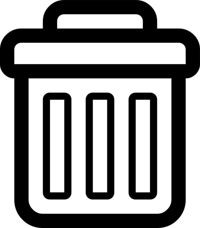 Trash can icon