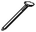Black and white nail vector image