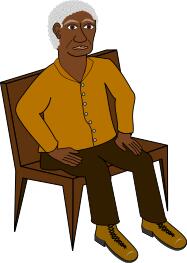 Sitting wise man