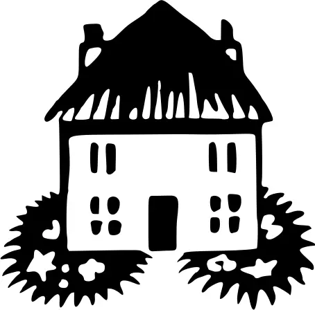 House silhouette vector image