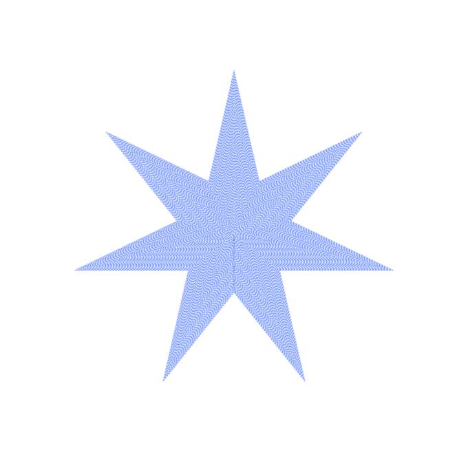 Blue patterned star