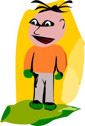 Colorful cartoon guy