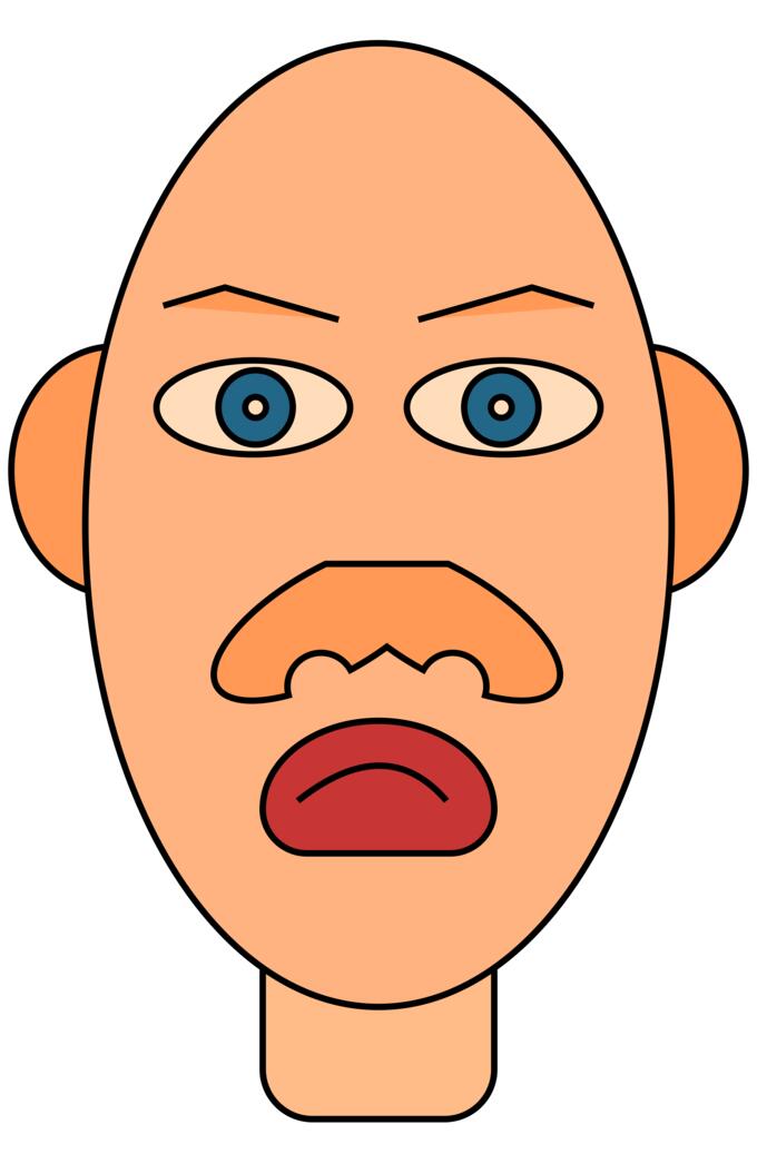 Human head vector image