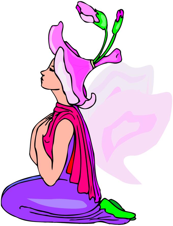 Fantasy girl praying