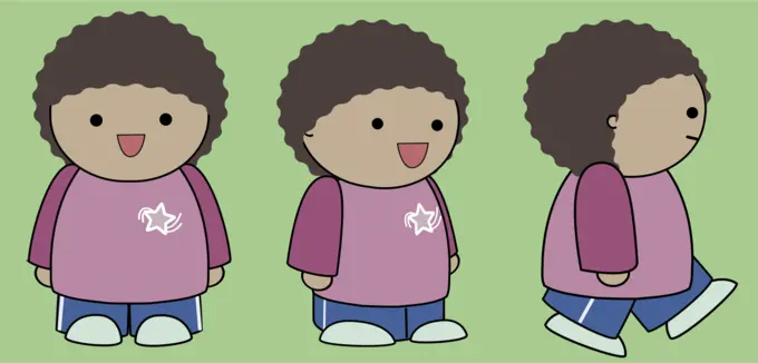 Three character poses