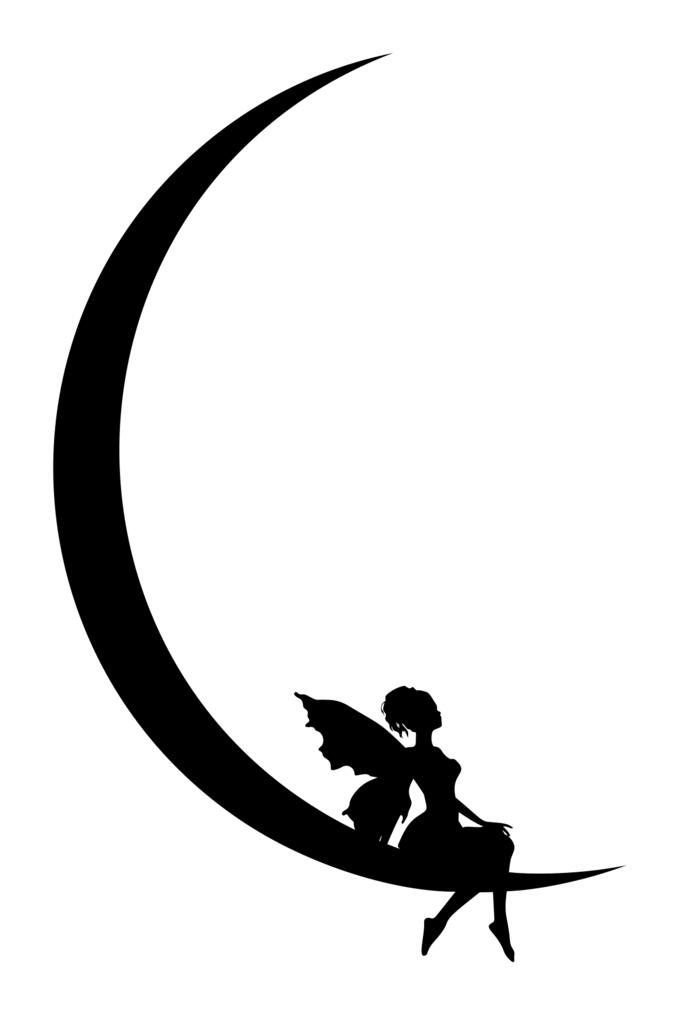 Fairy resting on Moon