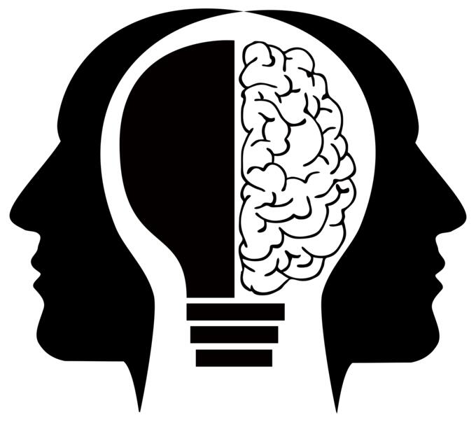 Double head silhouette