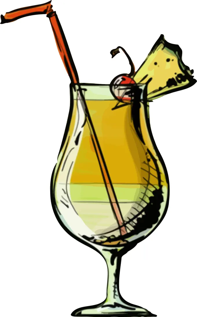 Pina colada cocktail