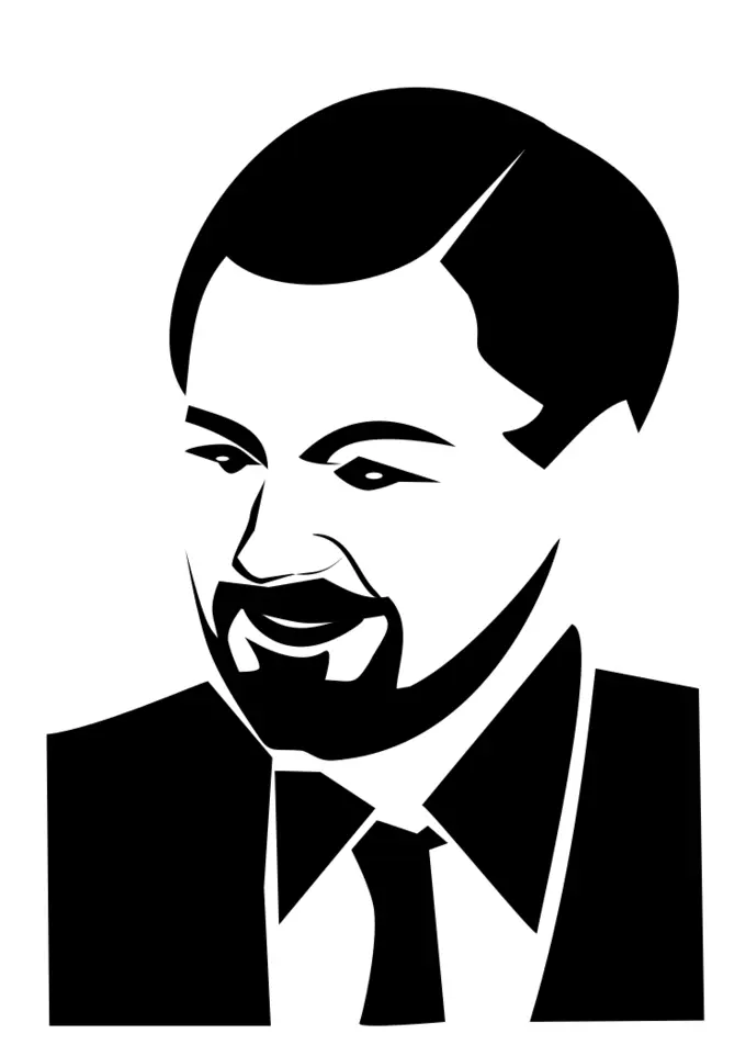 Bearded man vector image