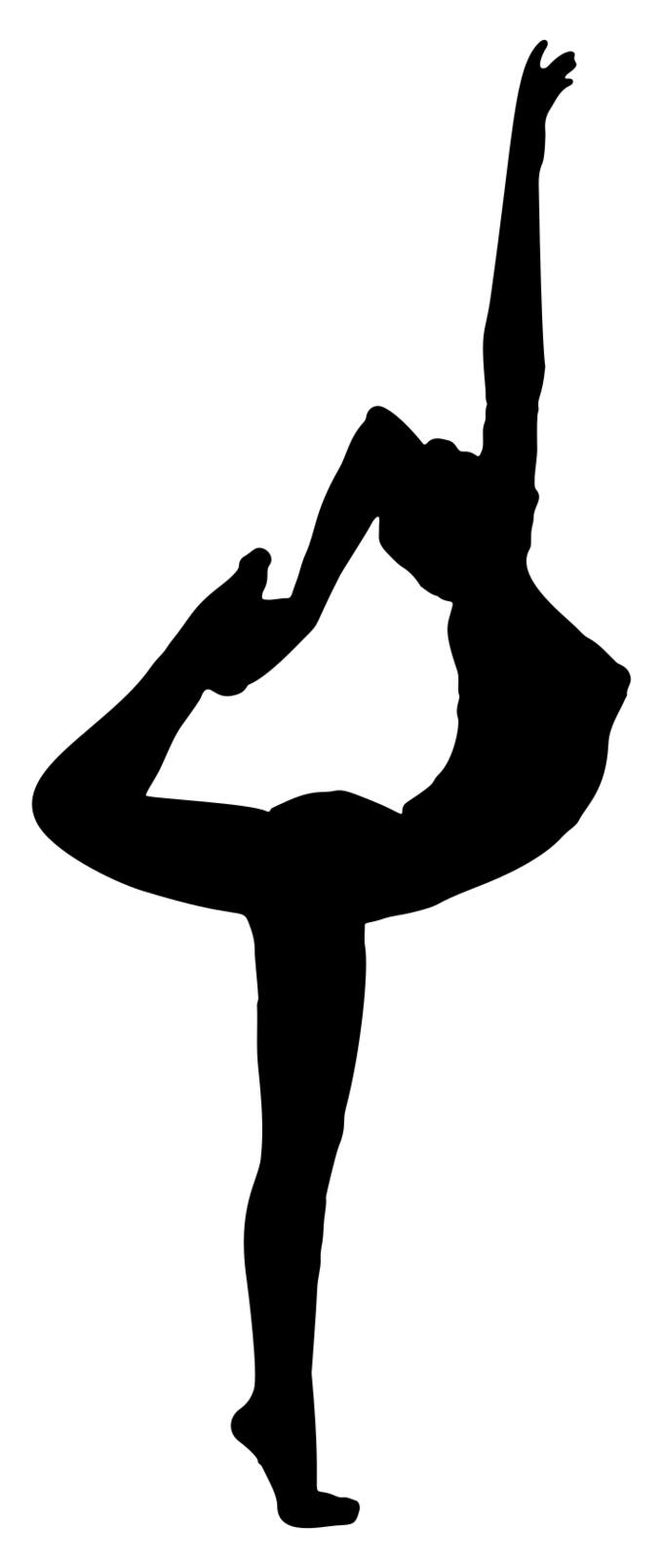 Female yoga pose silhouette image