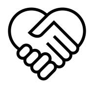 Hand shake in heart