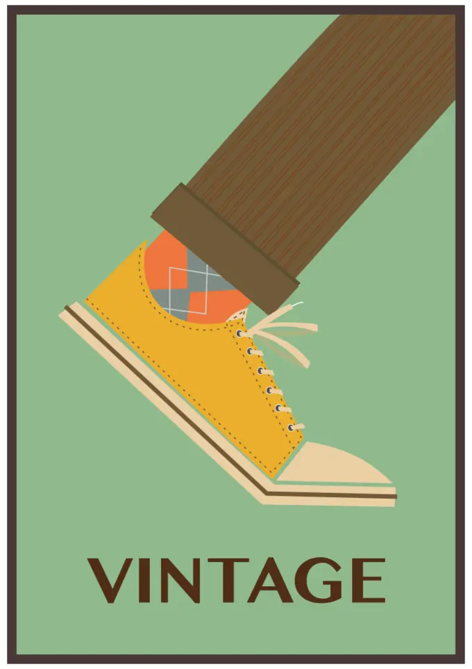 Vintage shoe vector image
