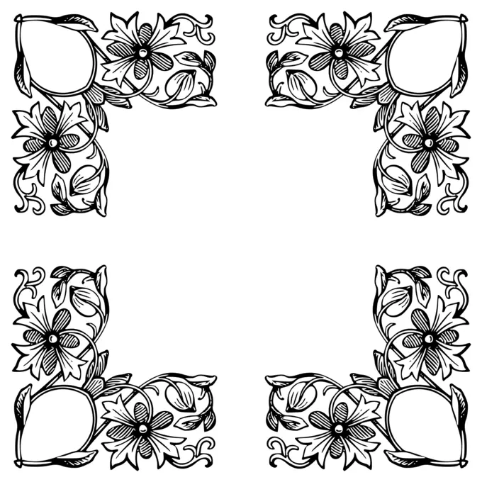 Garnished frame corners