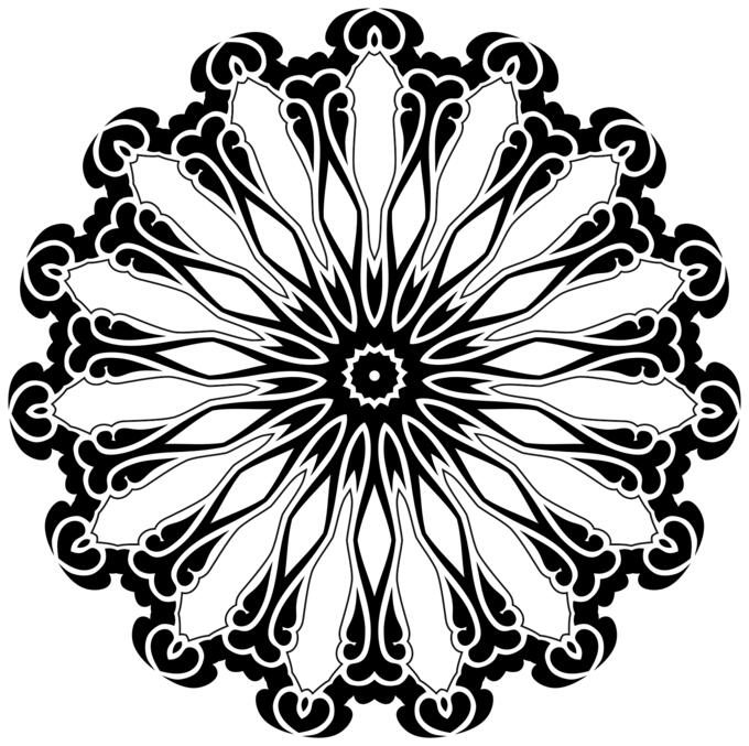 Round floral garnish