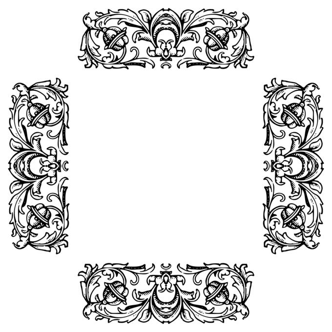 Four decorative borders