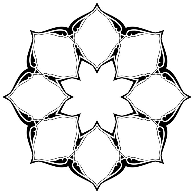 Floral circular garnish
