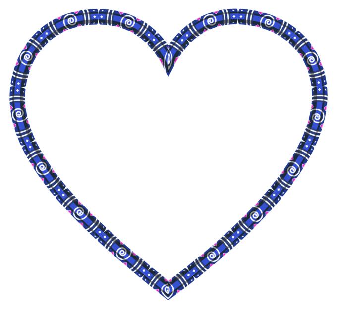 Blue heart decoration