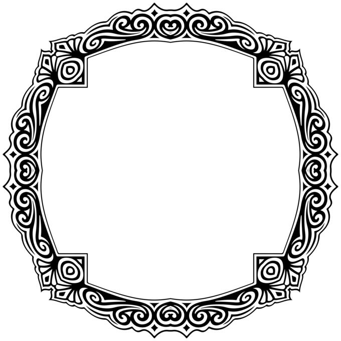 Round adornment frame