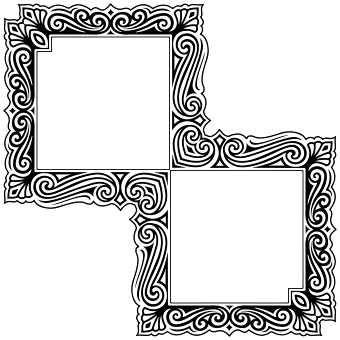 Two granished frames