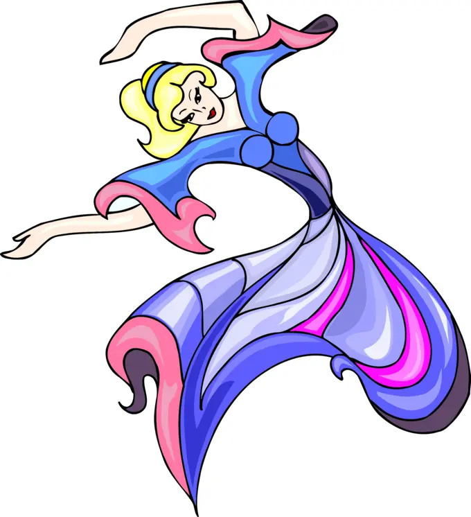 Blond danseuse vector image
