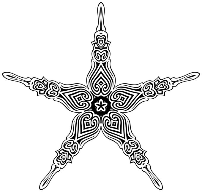 Flowery ornate star