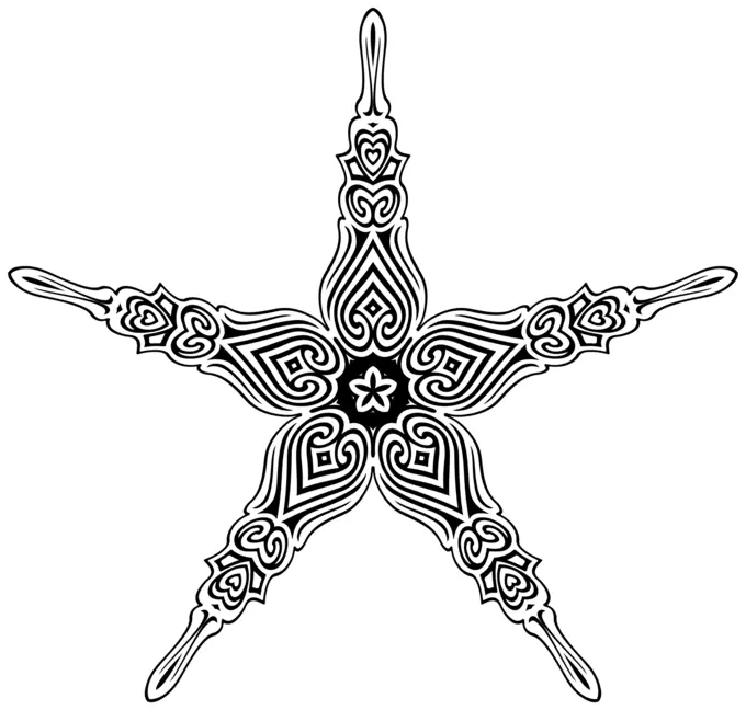 Flowery ornate star