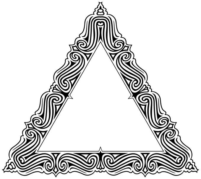 Triangular framework vector image