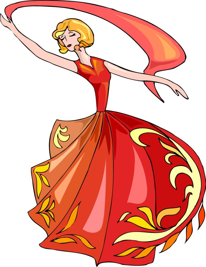 Red dress dancer