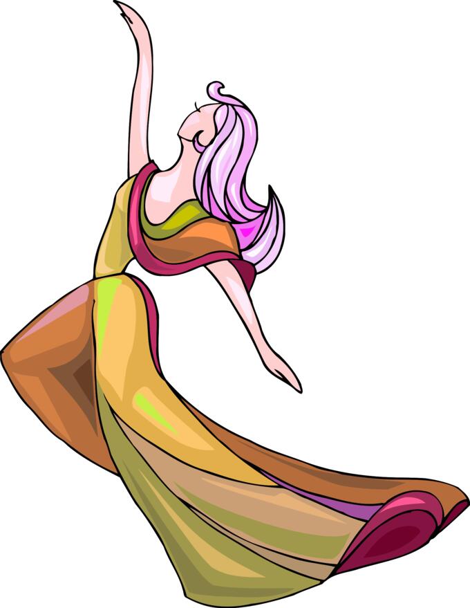 Arty colorful lady