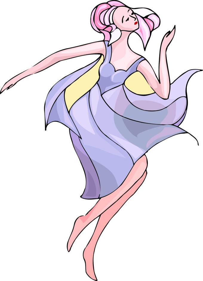 Pretty dancing ballerina