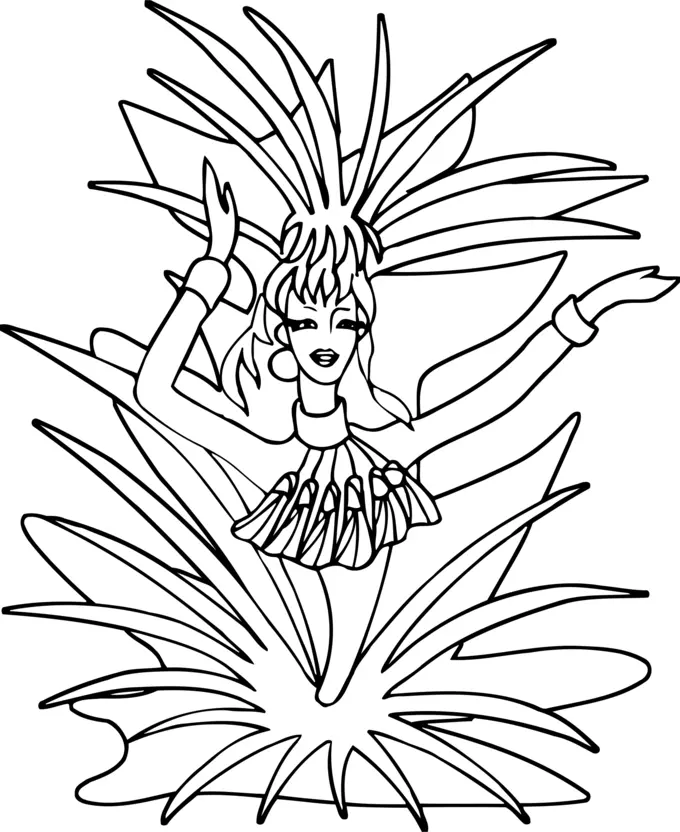 Exotic dancer drawing