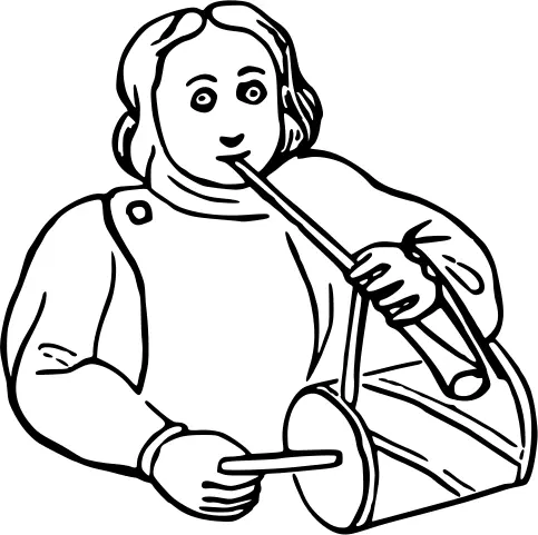 Musician playing instrument