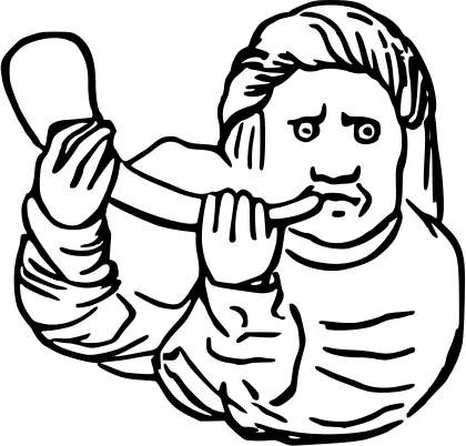 Musician playing horn