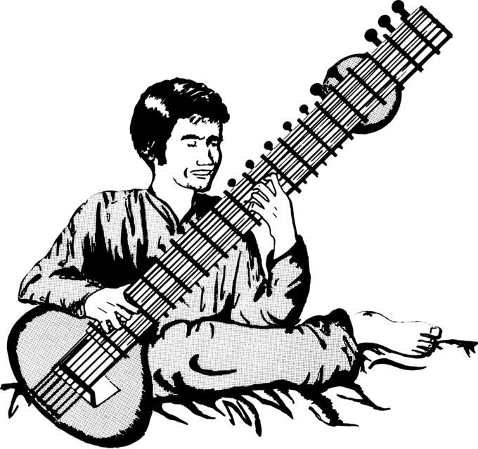 Man playing sitar