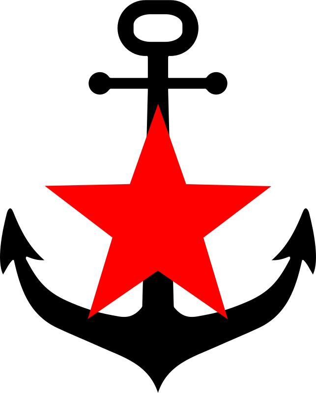 Anchor and red star