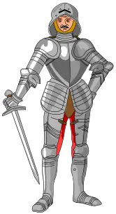 Medieval knight in armor