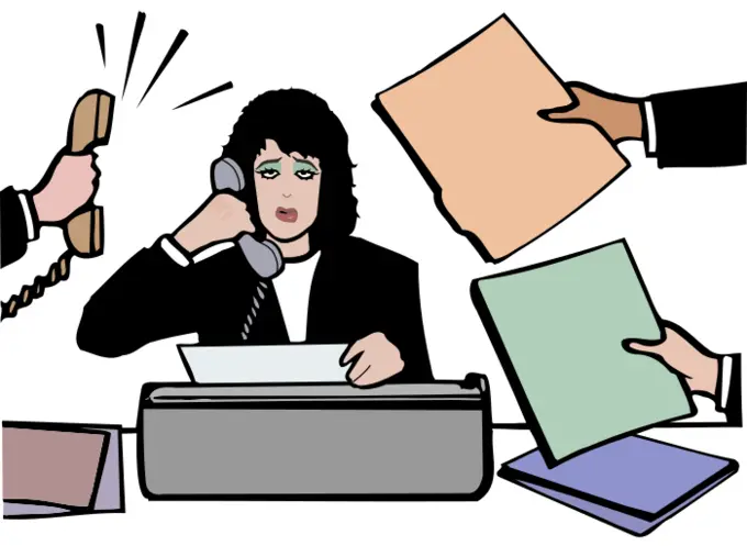 Stressed business lady