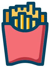 French fries vector image