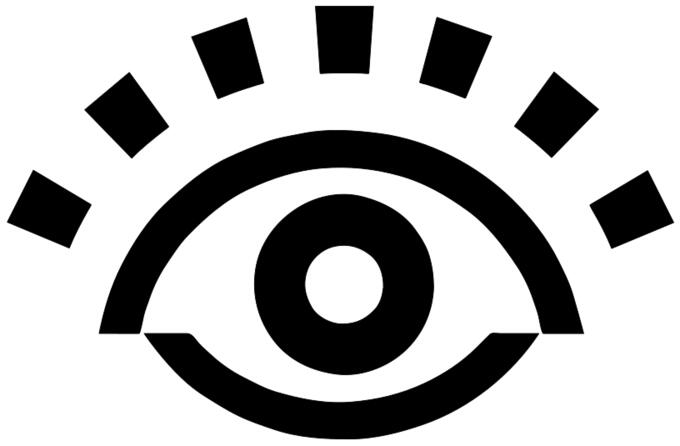Eye silhouette vector image