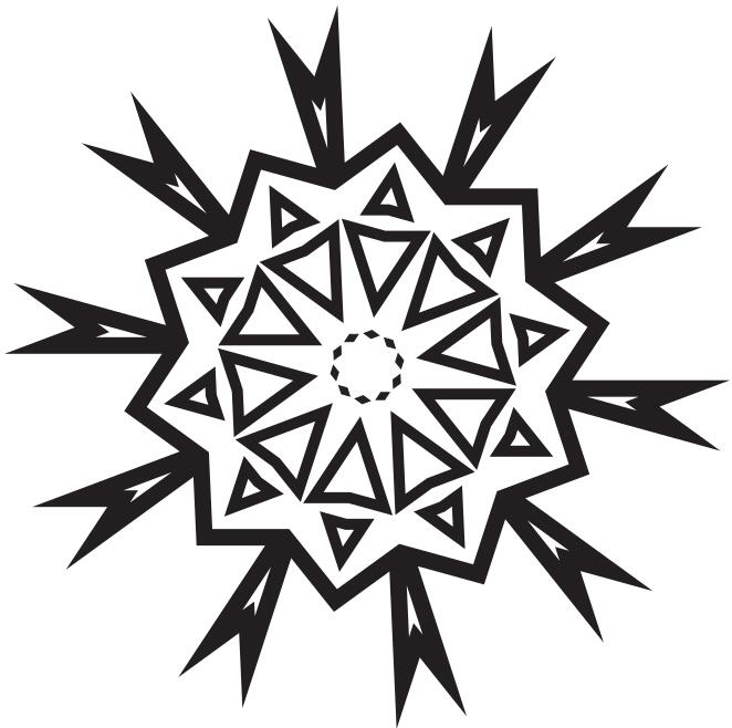 Snowflake silhouette icon