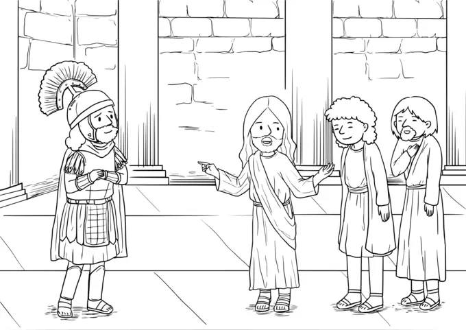 Centurion with Jesus